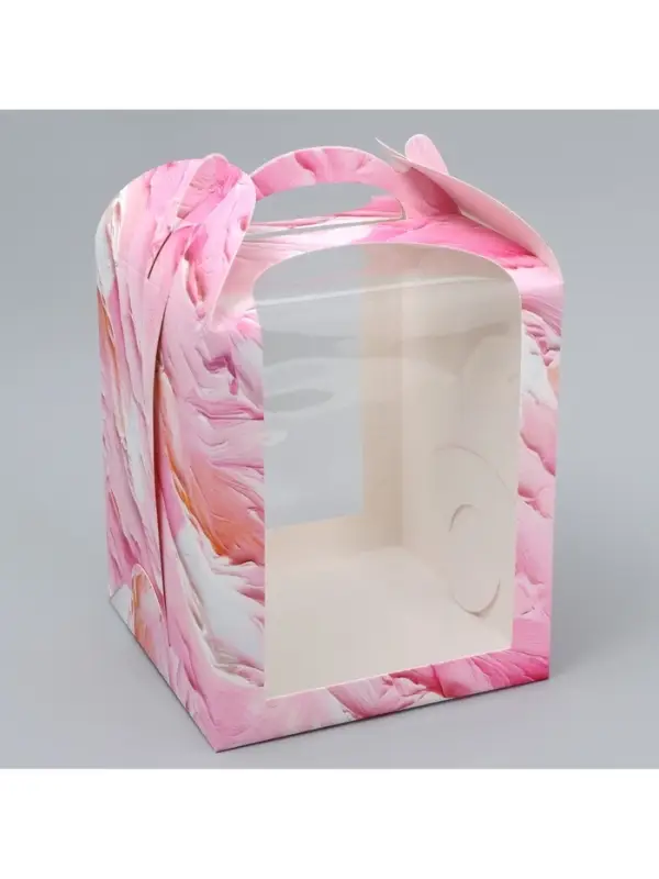 Коробка под торт, кондитерская упаковка, &laquo;Пастель&raquo;, 15&times;15&times;18 см