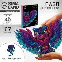 Пазл деревянный фигурный Puzzle &laquo;Сказочная сова&raquo;, 87 элементов