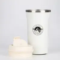 Термостакан Мастер К Original Coffee, 500 мл, сохраняет тепло 10 ч, нержавеющая сталь, белая