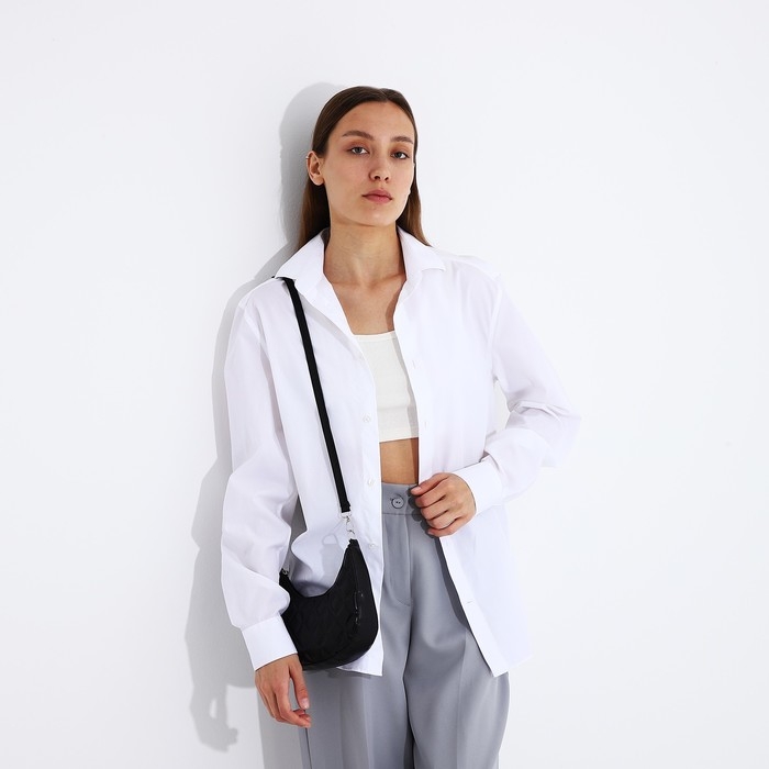 Сумка-багет на молнии, цвет чёрный Сумка-багет на молнии, цвет чёрный