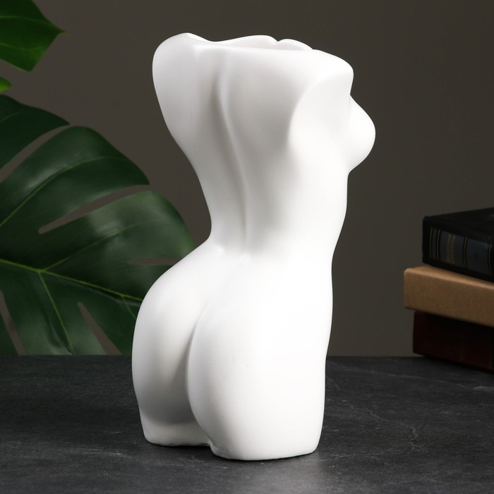 Кашпо - органайзер  Кашпо - органайзер "Торс девушки" белый, 25см