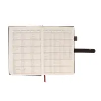 Ежедневник недатированный формат А5, 80л, линия, с ручкой, подар коробка, Черный