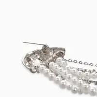 Брошь «Медуза», цвет белый в серебре Брошь «Медуза», цвет белый в серебре