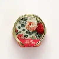 Набор с крем-мёдом, чаем и полотенцем в коробке "Весеннего настроения"