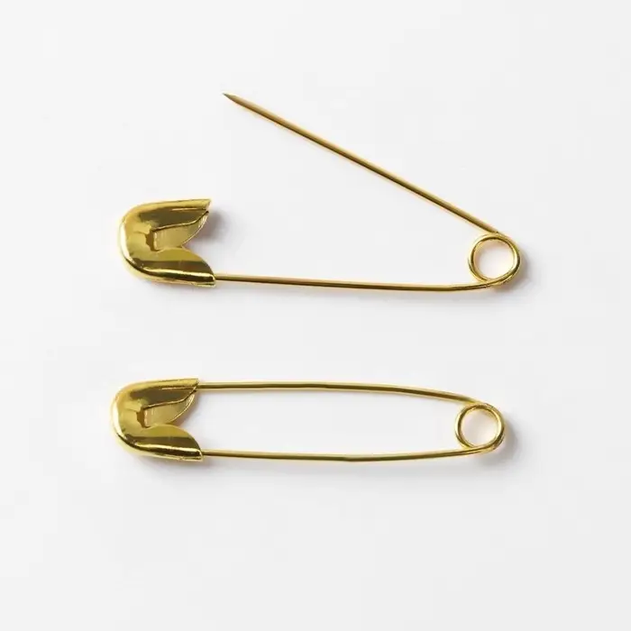 Булавки английские, 28 мм, 10 шт., цвет золотой