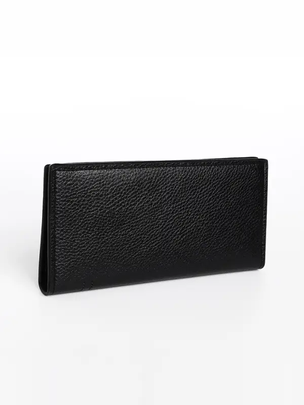 Портмоне мужское, без застежки, 3 отделения, чёрное