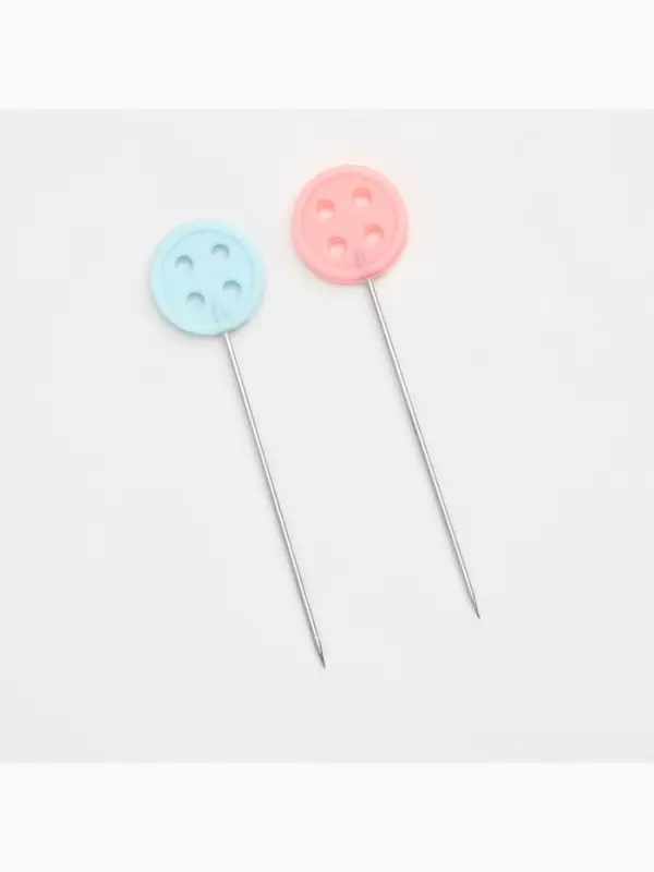 Булавки для квилтинга &laquo;Пуговица&raquo;, 46 мм, 20 шт., разноцветные