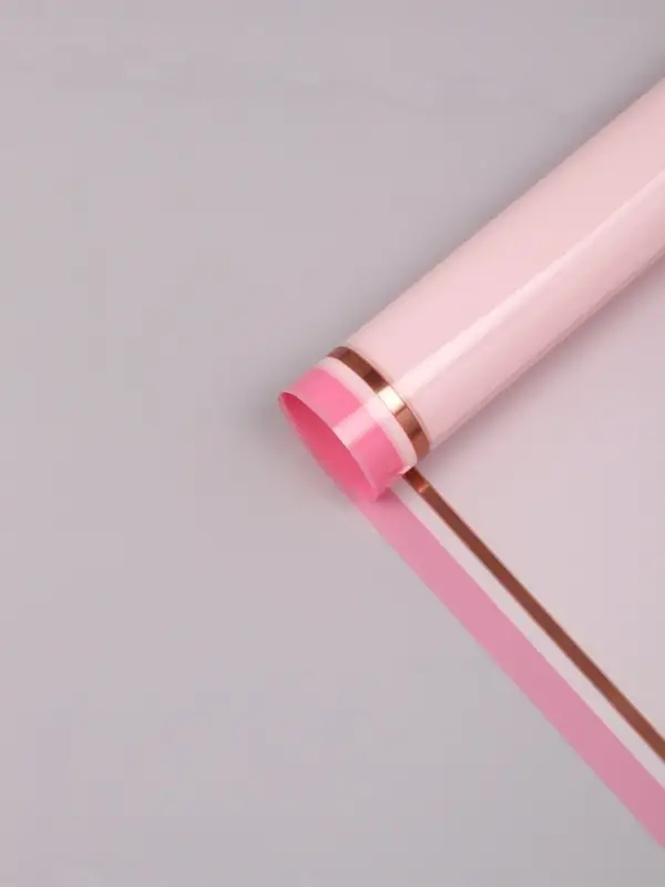 Пленка для цветов, "Двойная кайма", св. розовый, 57х57&plusmn;2 см