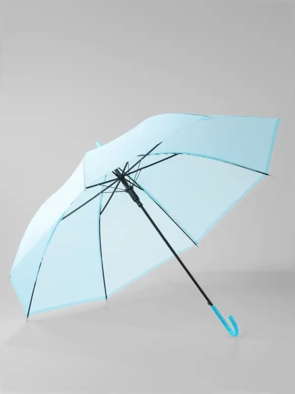 Зонт - трость полуавтоматический &laquo;Однотонный&raquo;, 8 спиц, R=47/55 см, d=94 см, синий