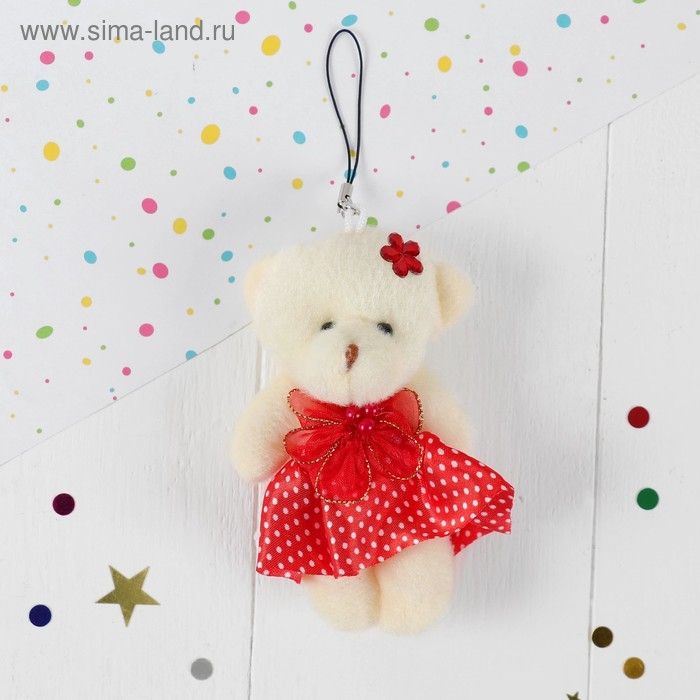 Подвеска «Мишка в юбочке с цветком», цвета МИКС Подвеска «Мишка в юбочке с цветком», цвета МИКС