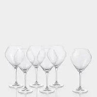 Бокалы для вина &laquo;Брависсимо&raquo;, 620 мл, набор 6 шт., стекло, прозрачные