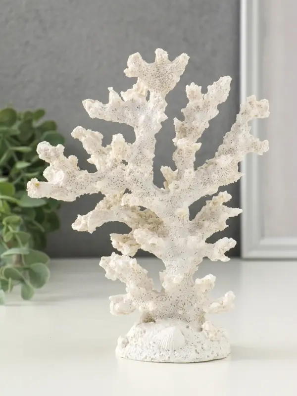 Сувенир полистоун "Коралл белый" 14,5х5,5х17,5 см