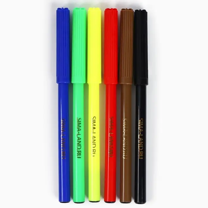 Фломастеры 6 цветов вентилируемый колпачок «Енот» Фломастеры 6 цветов вентилируемый колпачок «Енот»