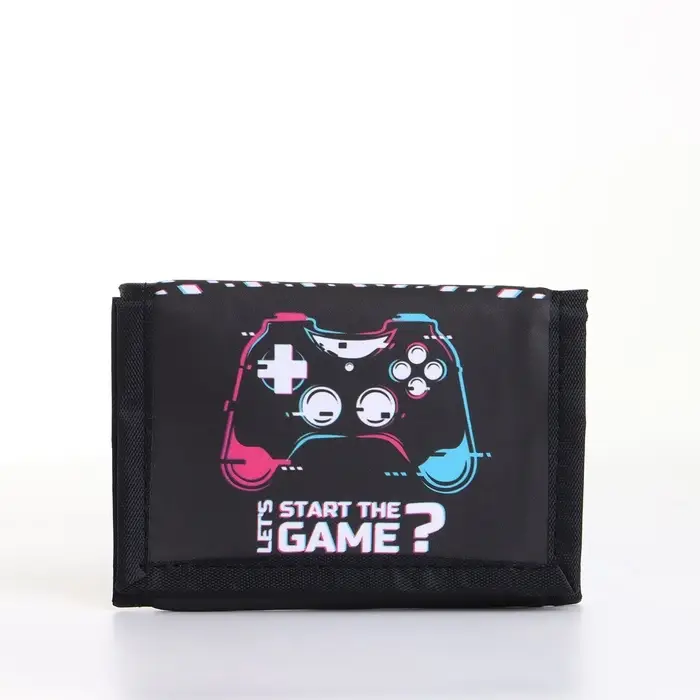 Кошелёк детский Выбражулька GAME, на липучке, чёрный