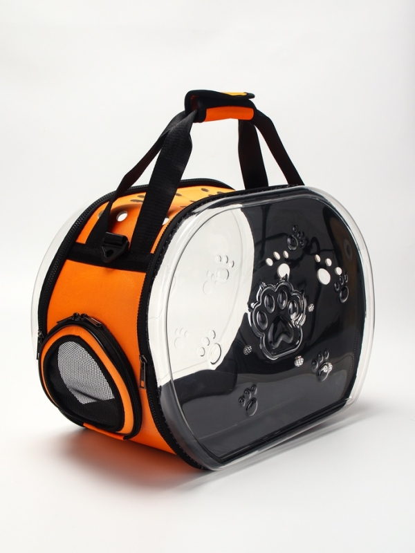 Складная сумка-переноска большая, материал оксфорд , 42 х 30 х 25 см, оранжевая Складная сумка-переноска большая, материал оксфорд , 42 х 30 х 25 см, оранжевая