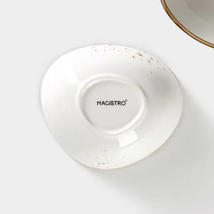 Салатники Magistro &laquo;Церера&raquo;, набор 2 шт., 15.3&times;13&times;5.5 см, фарфор, белые