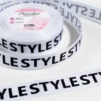Лента репсовая &laquo;Style&raquo;, 25 мм, 23&plusmn;1 м, чёрная, белая