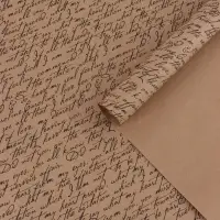 Бумага упаковочная бурый крафт, 1 лист &laquo;Рукопись&raquo;, 70 &times; 100 см