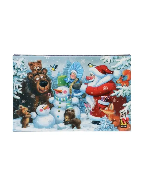 Макси пазл 24 эл. "Новогодняя полянка"