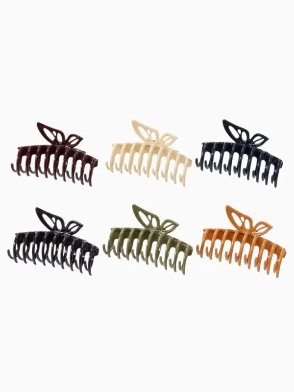 Крабик для волос &laquo;Глянец&raquo;, полоски бабочка, 9 см, МИКС