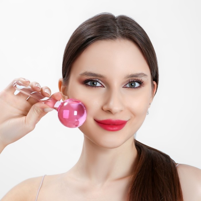 Массажёр для лица «Криосфера», d = 4,5 см, цвет розовый Массажёр для лица «Криосфера», d = 4,5 см, цвет розовый
