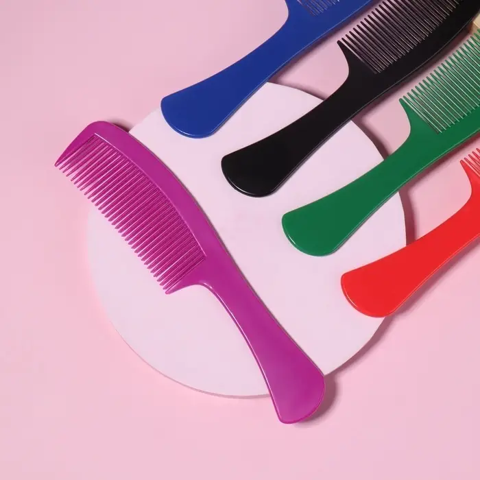 Расческа с ручкой, 19×4(±1) см, МИКС