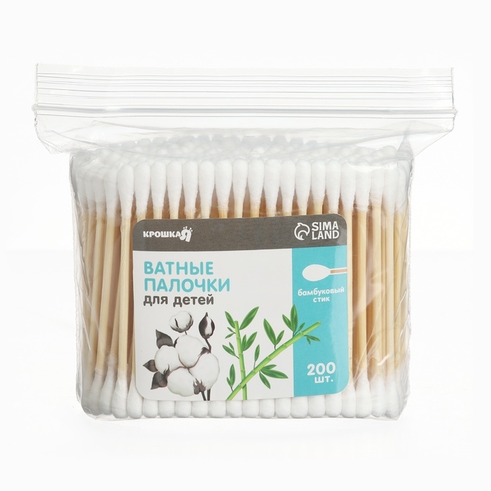 Ватные палочки, наконечник - классика, хлопок/бамбук (стик) 800 шт Ватные палочки, наконечник - классика, хлопок/бамбук (стик) 800 шт