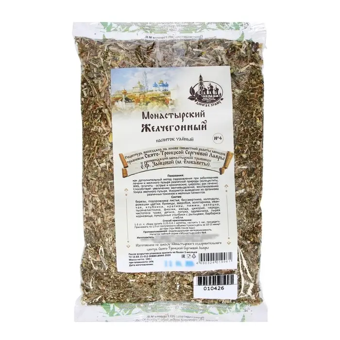 Травяной сбор &laquo;Монастырский&raquo; желчегонный, выведение токсинов и желчных пигментов, 104 г
