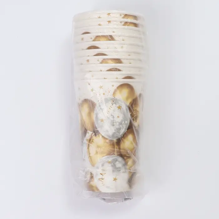 Стакан одноразовый бумажный «Золотые шары» 400 мл