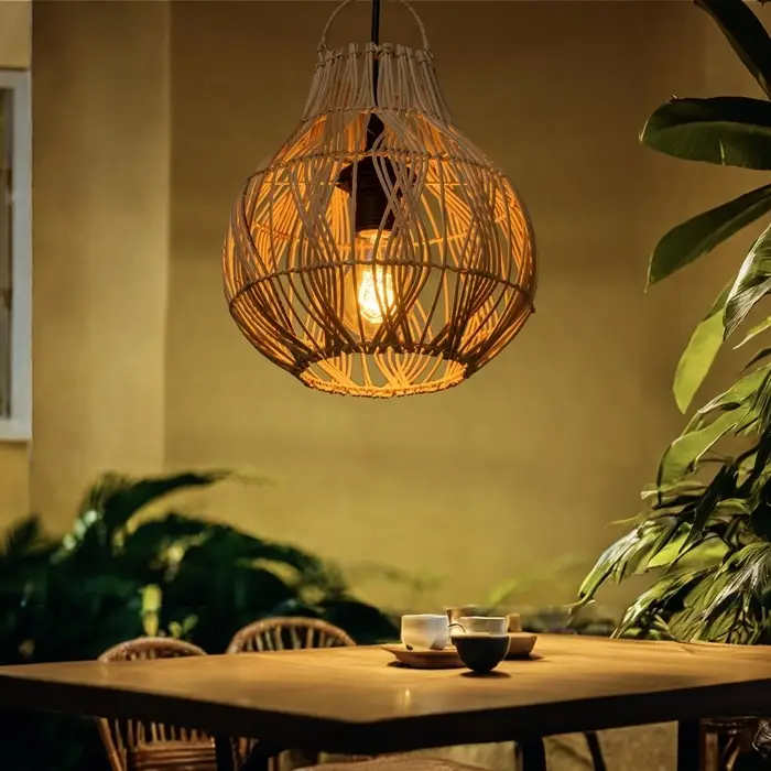 Светильник потолочный из ротанга «Диас», 1×120 Вт, Е27, 25×25×25 см Светильник потолочный из ротанга «Диас», 1×120 Вт, Е27, 25×25×25 см