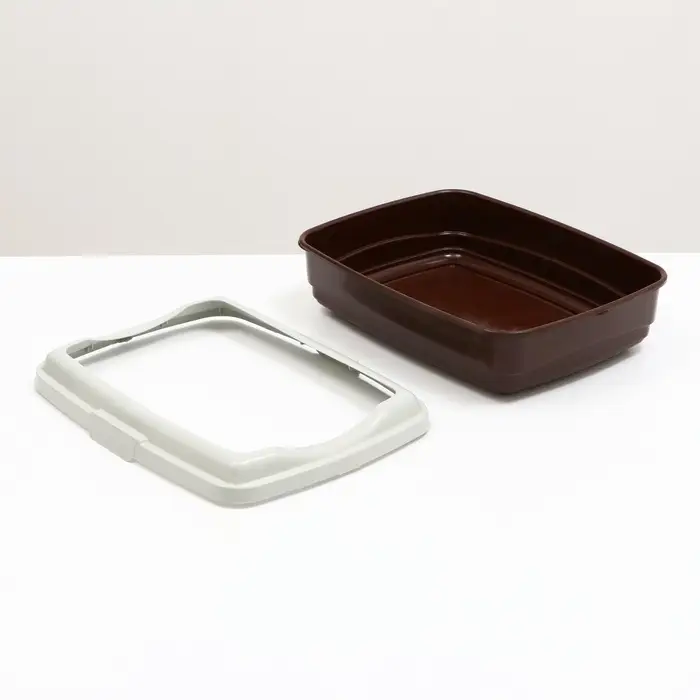 Лоток большой с бортиком Atlantis &laquo;Стандарт&raquo;, 43&times;33&times;12.5 см, шоколад