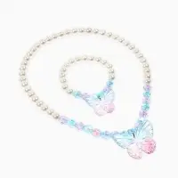 Набор детский &laquo;Выбражулька&raquo; 4 предмета: бусы, браслет d=6 см, клипсы, кольцо, бабочка