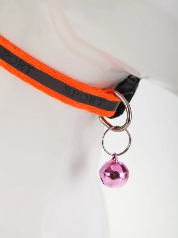 Ошейник Ошейник "Спорт" со светоотражающей полосой, 31 х 1 см, оранжевый