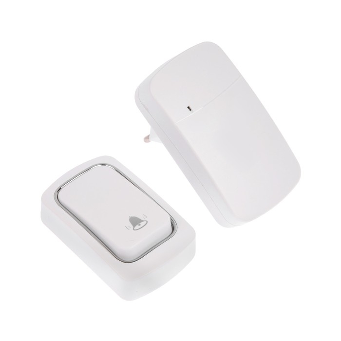 Звонок LZDV-09, беспроводной, от сети, без батареек, белый Звонок LZDV-09, беспроводной, от сети, без батареек, белый