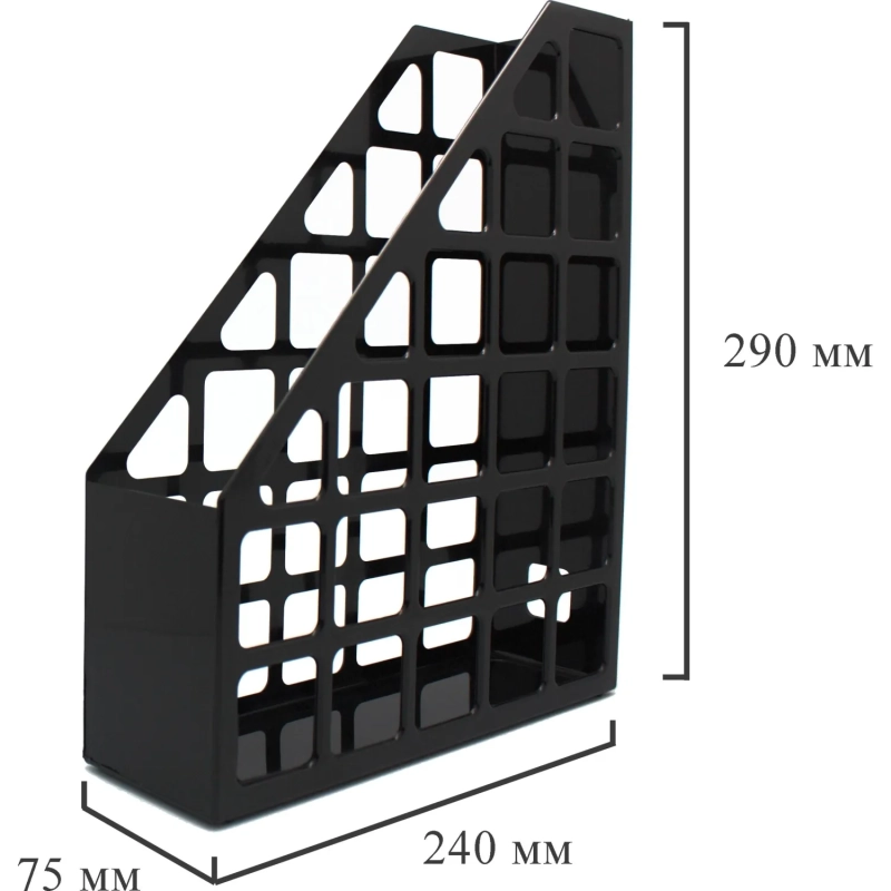 Лоток вертикальный Attache Line 75мм черный 240х75х290мм