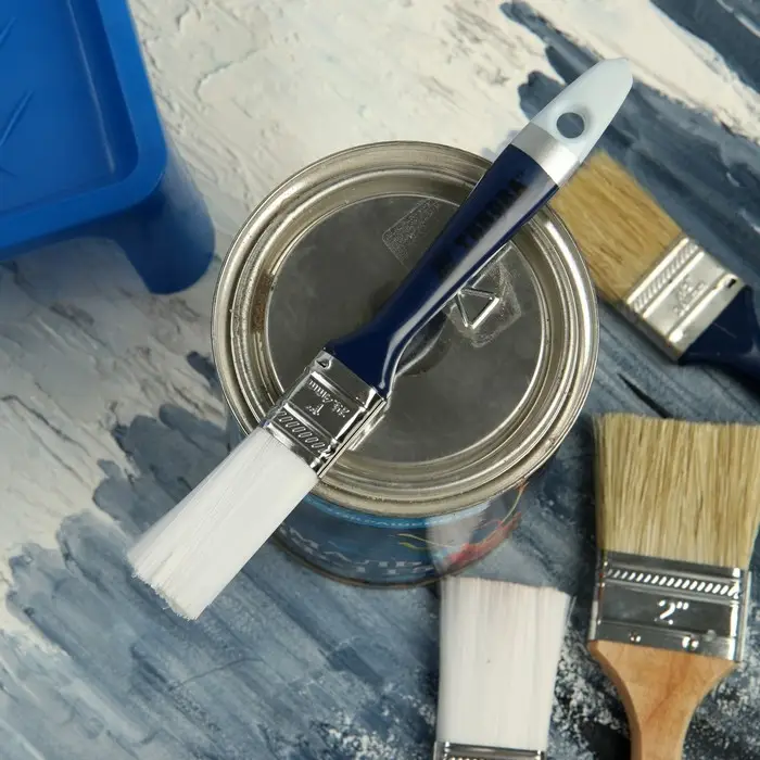 Кисть плоская ТУНДРА, искусственная щетина, пластиковая рукоятка, 1 Кисть плоская ТУНДРА, искусственная щетина, пластиковая рукоятка, 1", 25 мм