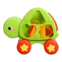 Развивающий сортер "Черепашка" с циферблатом, на колесиках