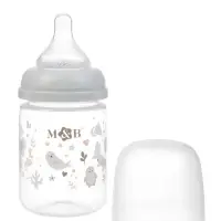 Бутылочка для кормления, широкое горло &Oslash;50 мм, +0мес., 180 мл, набор 2 шт. M&B