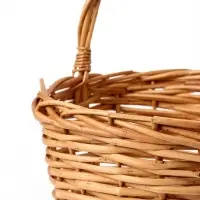 Корзина плетёная для хранения Natu, с ручкой, лоза, цвет медовый, набор 2 шт.