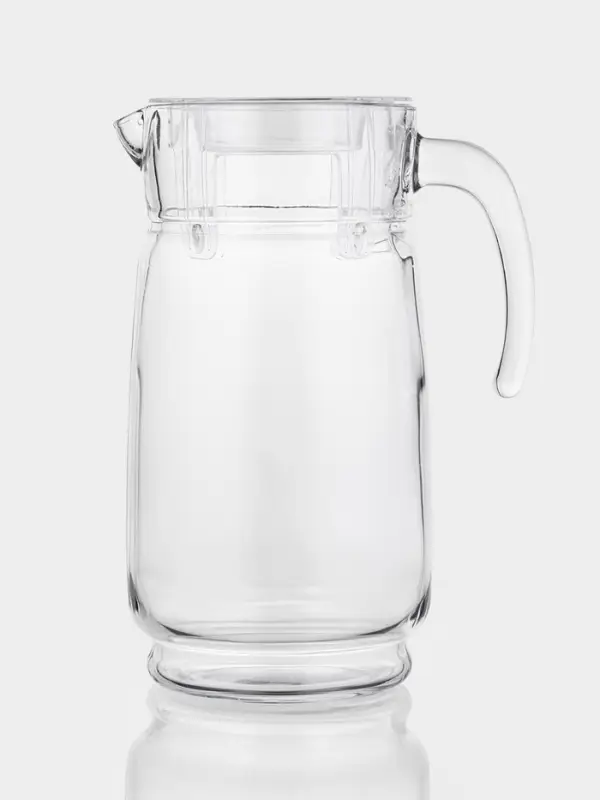 Кувшин Paşabah&ccedil;e Aquatic, 1650 мл, акриловая крышка, стекло, прозрачный