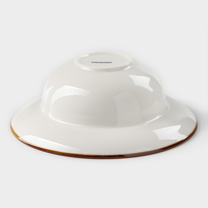 Тарелка фарфоровая для пасты Magistro «Церера», 400 мл, d=19,5 см, цвет белый