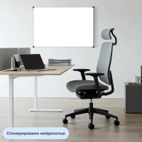 Доска магнитно-маркерная Attache Economy 60х90 мет.бел. профиль черн.угл