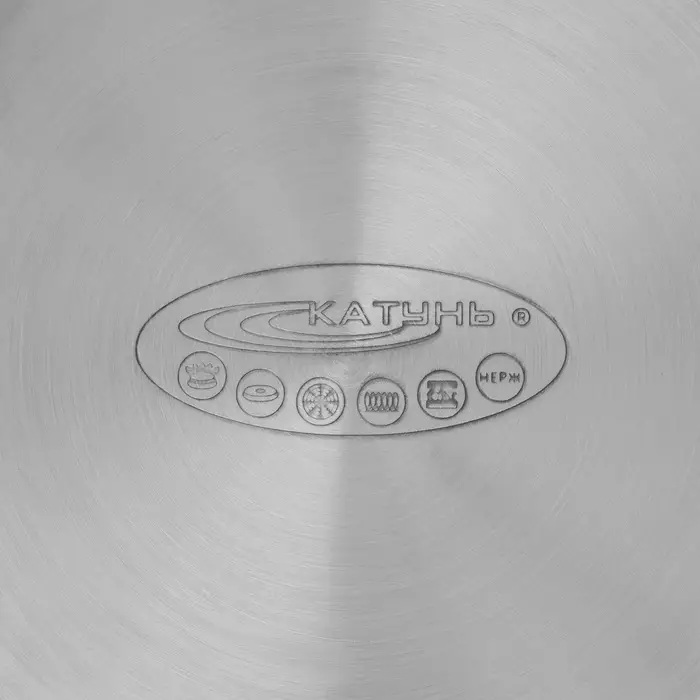 Кастрюля Катунь &laquo;Гретта&raquo;, 3.4 л, d=20 см, с крышкой, капсульное дно, индукция, нержавеющая сталь, AISI - 201, хромированная