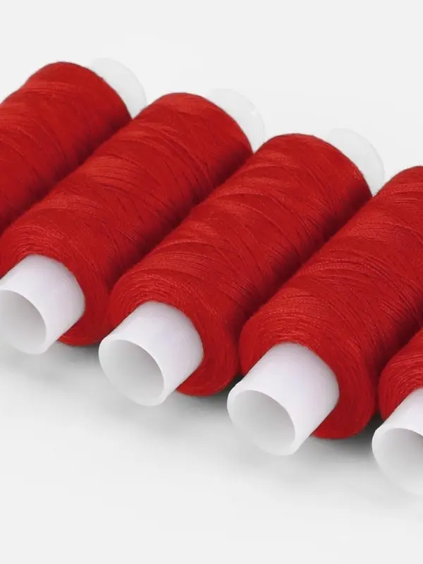 Набор ниток 40ЛШ, 200 м, 5 шт., цвет красный