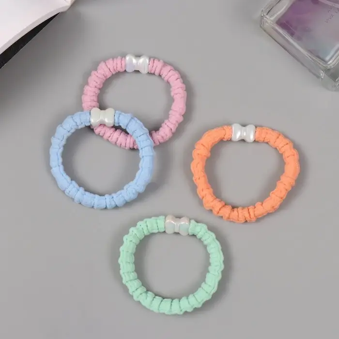 Резинка для волос Резинка для волос "Махрушка спорт бантик" колор, 5,5 см, микс