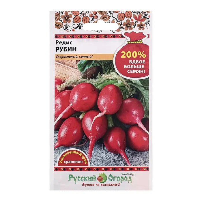 Семена Редис Семена Редис "Рубин", ц/п, 6 г