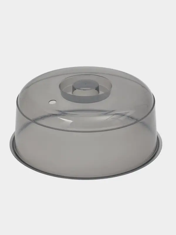 Крышка для СВЧ-печи D-245 мм, цвет черный-прозрачный, без клапана