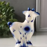 Фигурка фарфор &laquo;Козёл Кузя&raquo;, 11.5 см, гжель