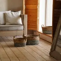 Корзины для хранения SL Home, плетёные, ручной работы, 3 шт., 30&times;23&times;16 см до 37&times;27&times;19 см
