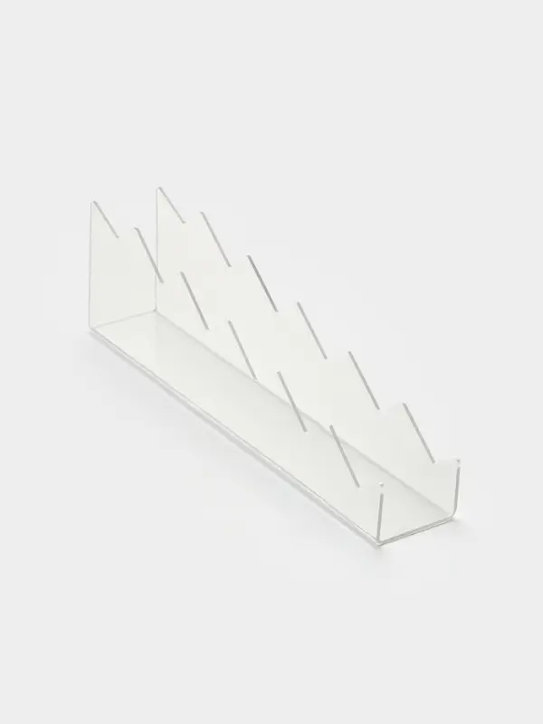 Горка для теней 4&times;24&times;7 см, 6 мест, оргстекло 2 мм, прозрачная